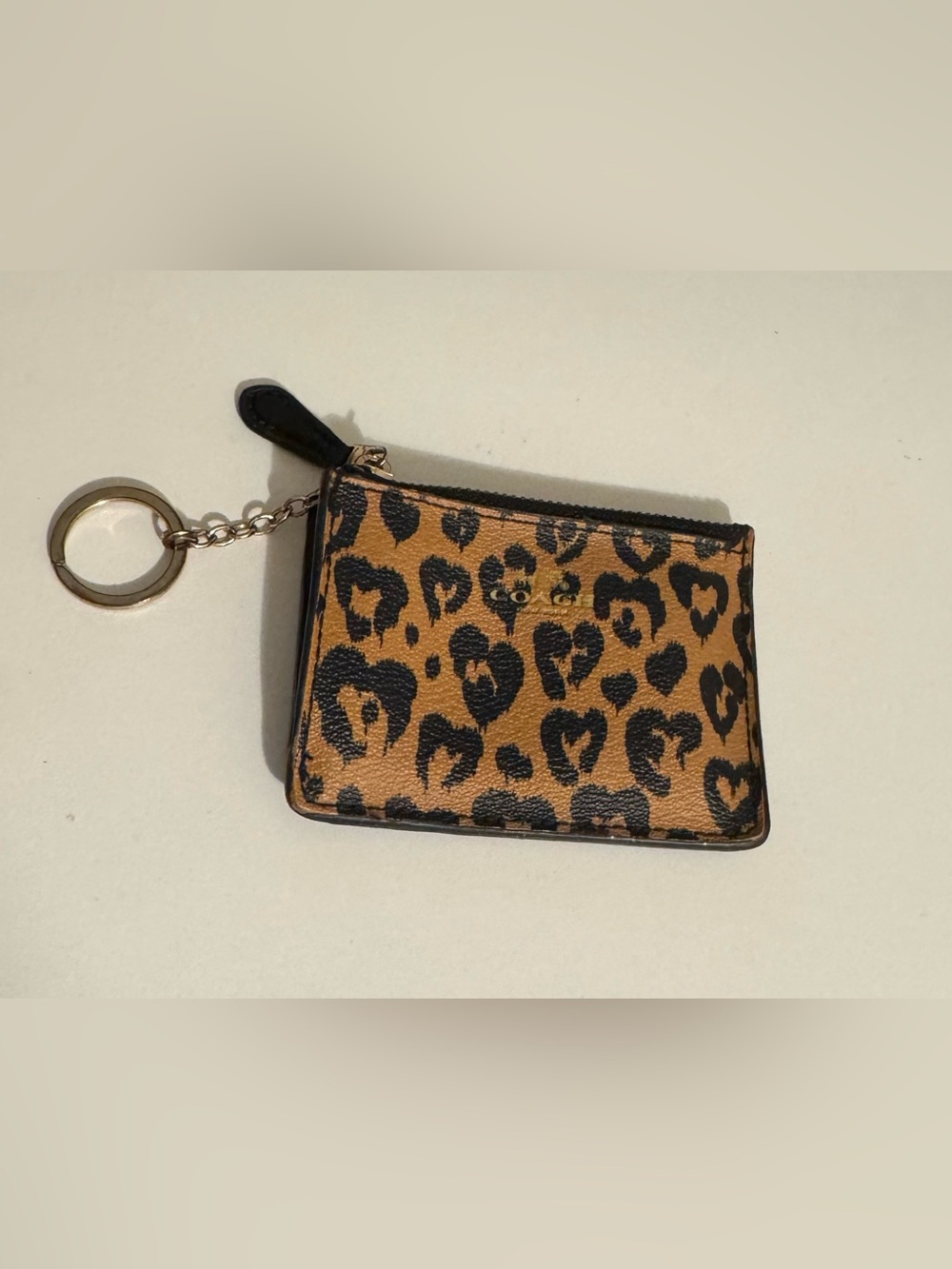 Coach Leopard Keychain Wallet